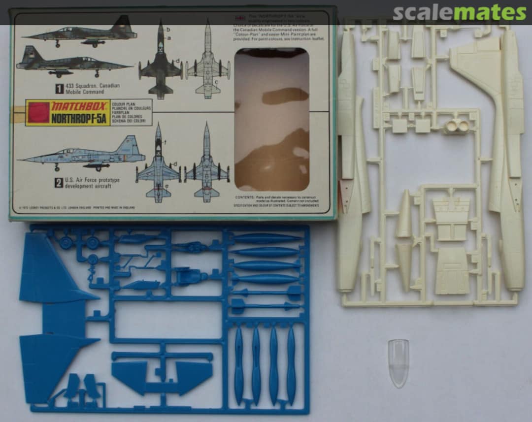 Contents Northrop F-5A PK-12 Matchbox