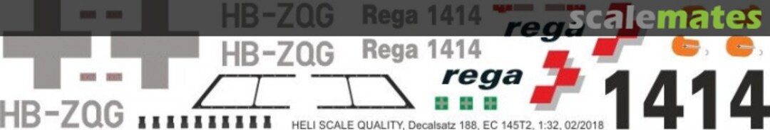 Boxart H145 / EC 145T2 - REGA - HB-ZQG Decal 188 Heli Scale Quality