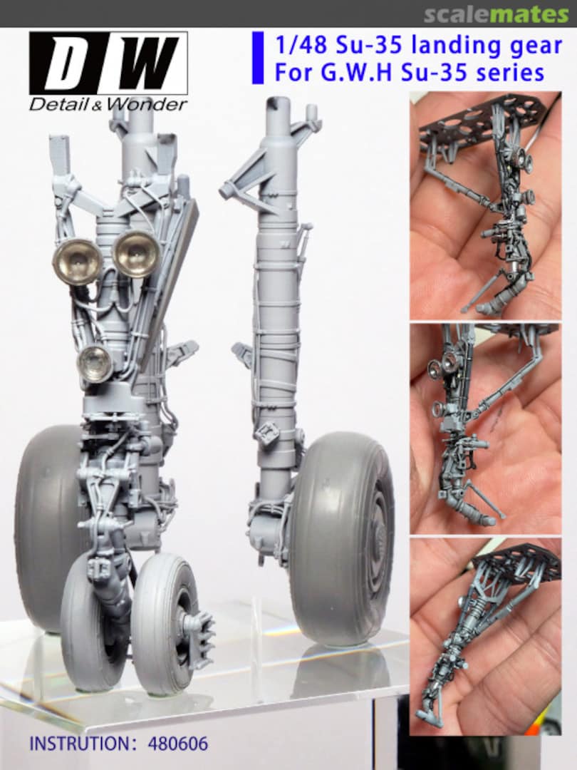 Boxart Su-35 landing gear 480606 Detail & Wonder Studio