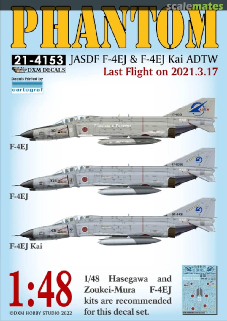 Boxart JASDF ADTW F-4EJ Kai "Last Flight 2021" 21-4513 DXM Decals