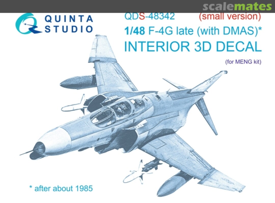 Boxart F-4G Late (with DMAS) after about 1985 interior 3D decals (small version) QDS-48342 Quinta Studio