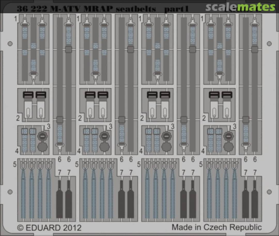 Boxart M-ATV MRAP seatbelts 36222 Eduard