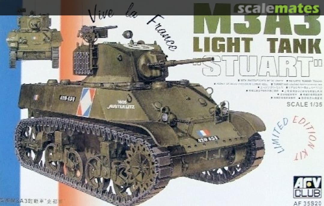 Boxart M3A3 Light Tank AF35S20 AFV Club