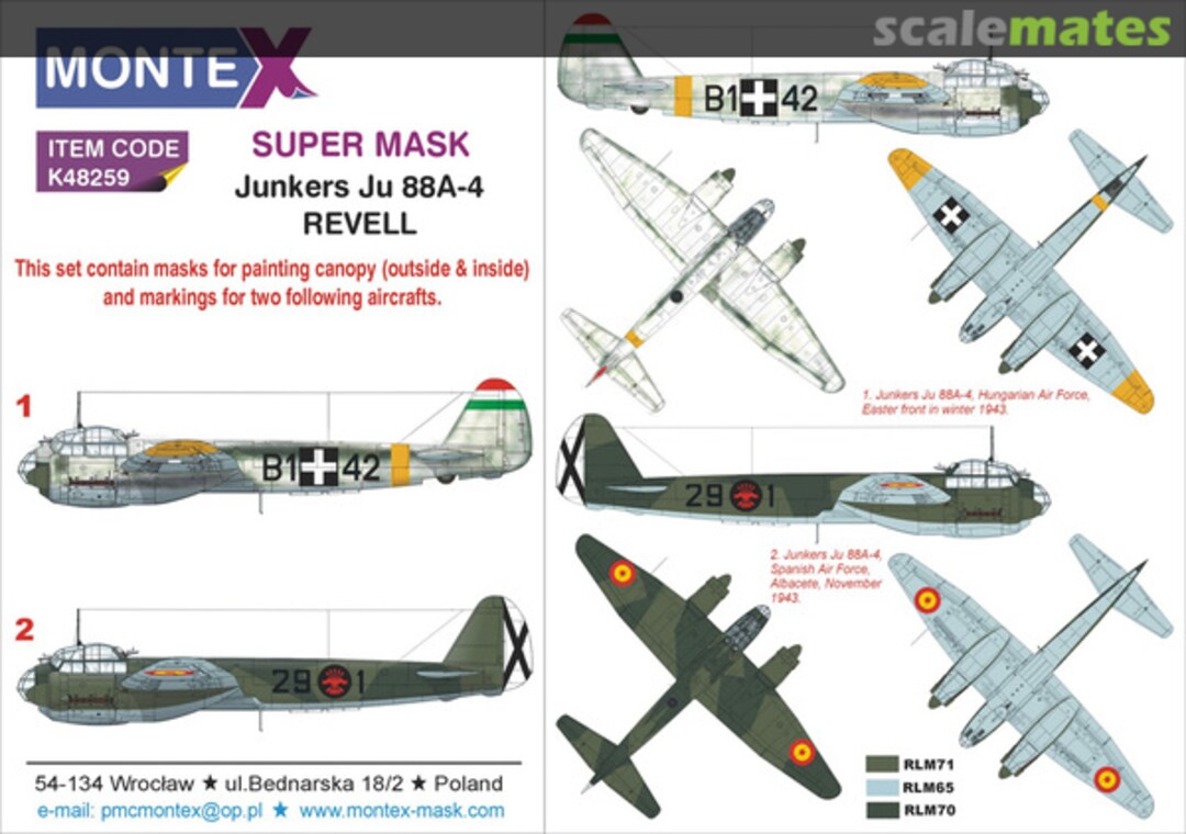 Boxart Junkers Ju 88A-4 K48259 Montex