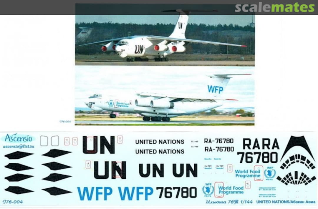 Boxart Ilyushin Il-76TD United Nations I76-004 Ascensio