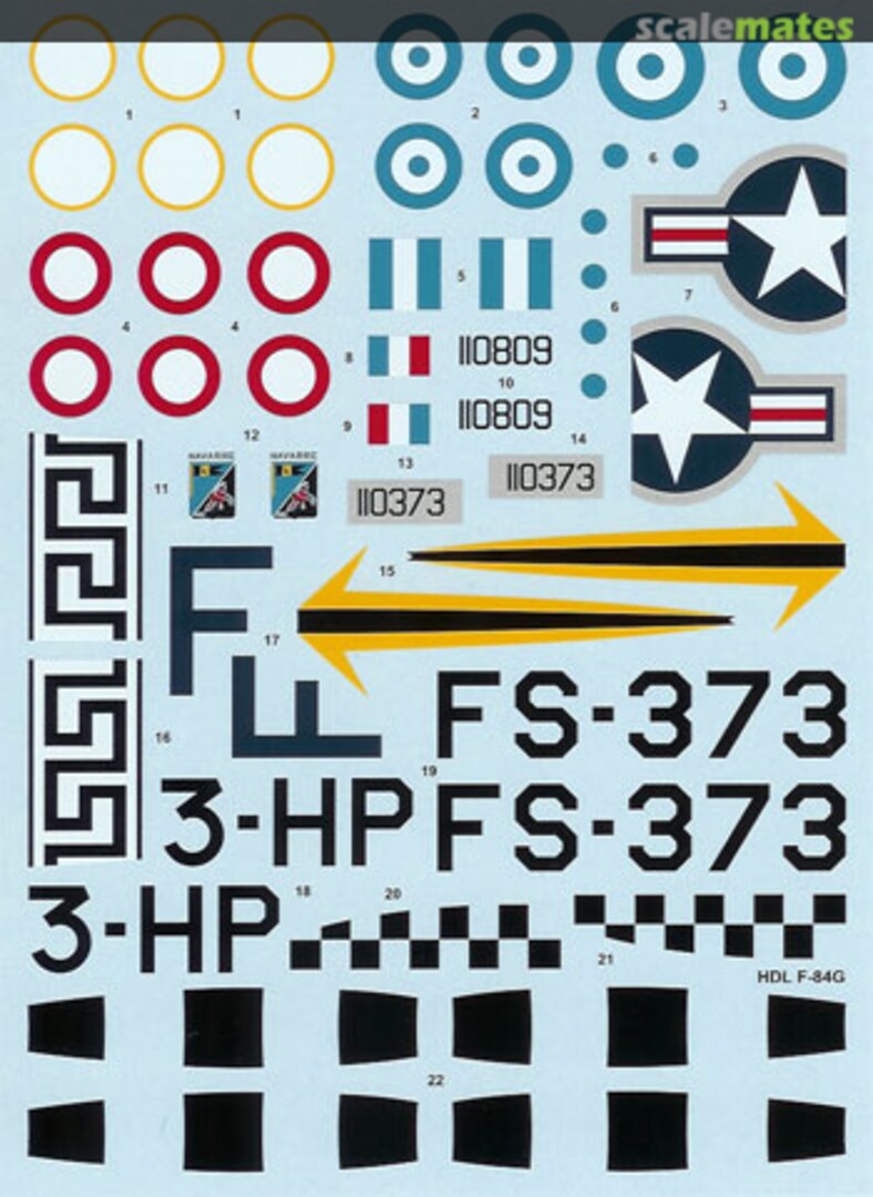 Boxart F-84G Thunderjets 48-019 Hi-Decal Line