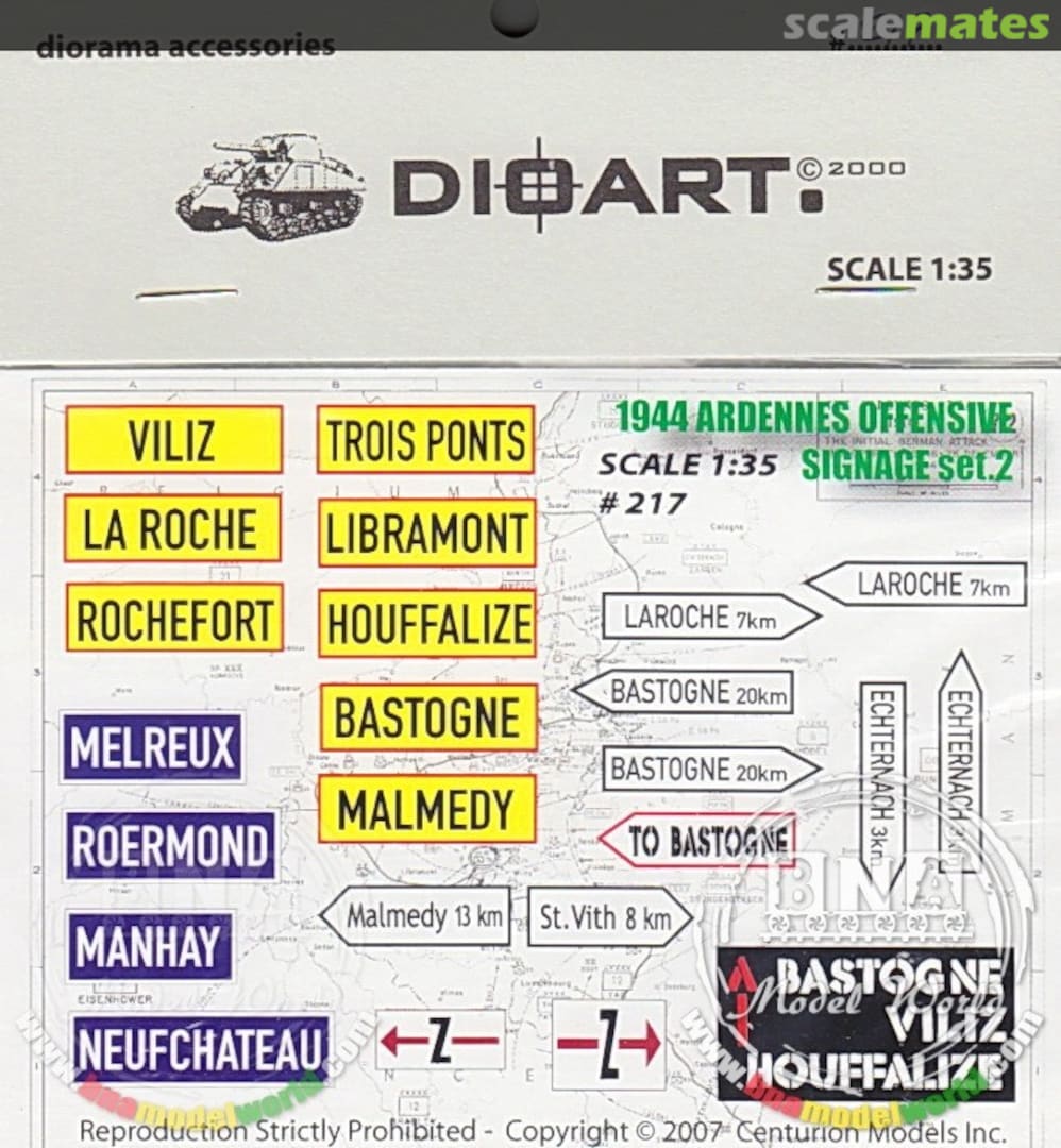 Boxart 1944 Ardennes Offensive Signage Set 2 217 DioArt