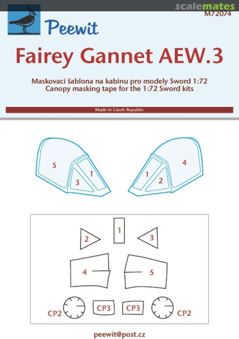 Boxart Fairey Gannet AEW.3 M72074 Peewit