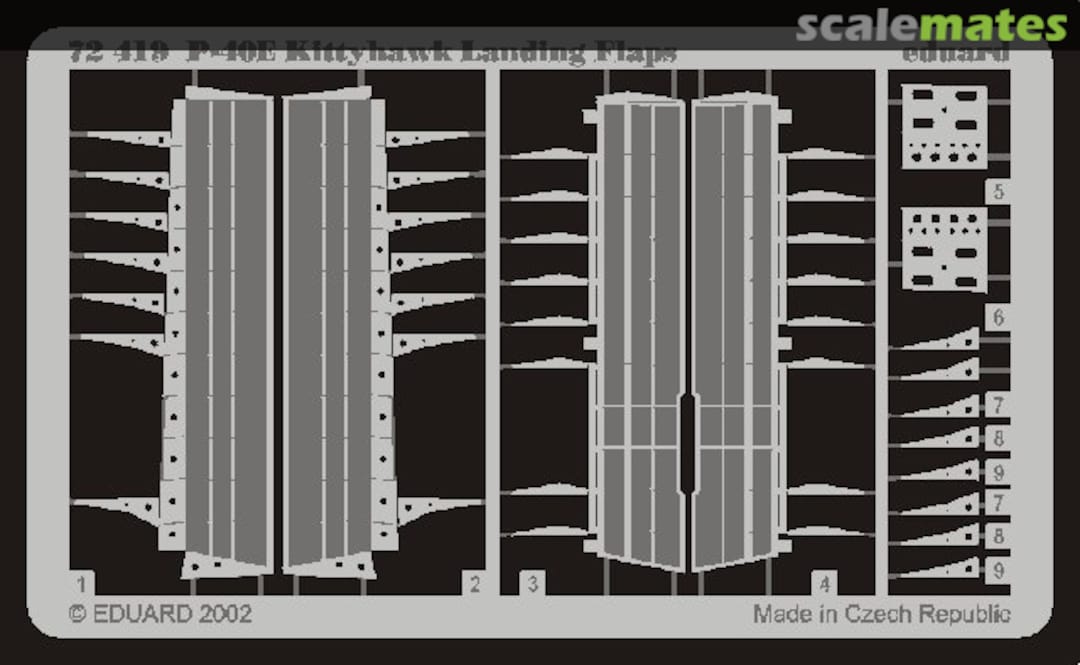 Boxart P-40E landing flaps 72419 Eduard