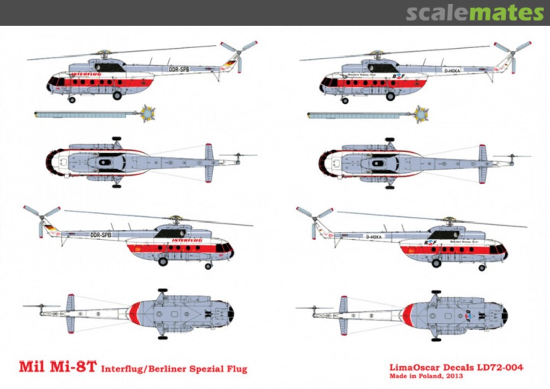 Boxart Mi-8 T/S, Interflug/Berlin Specialflug LD72-004 LimaOscar Decals