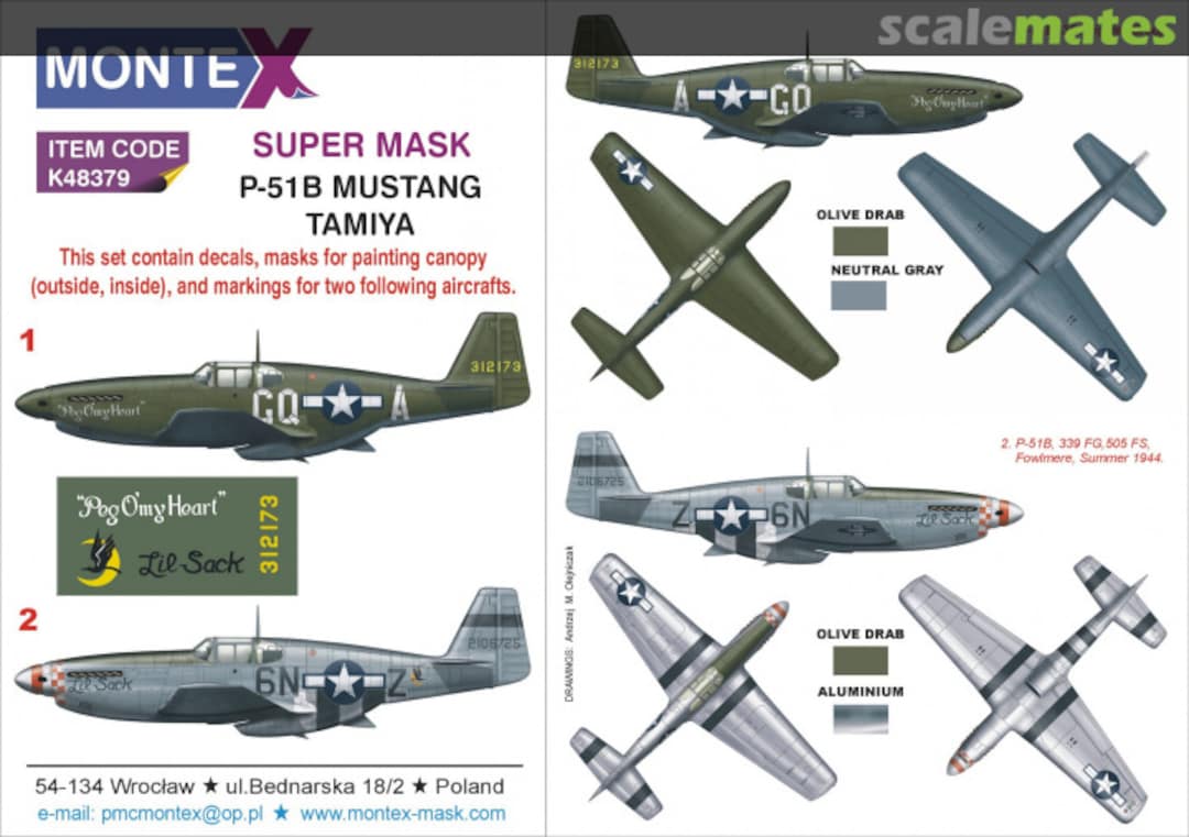 Boxart North American P-51B Mustang K48379 Montex