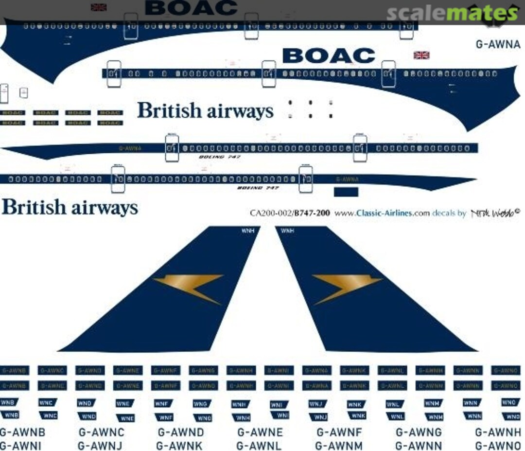 Boxart BOAC 747 CA200-002 Classic Airlines