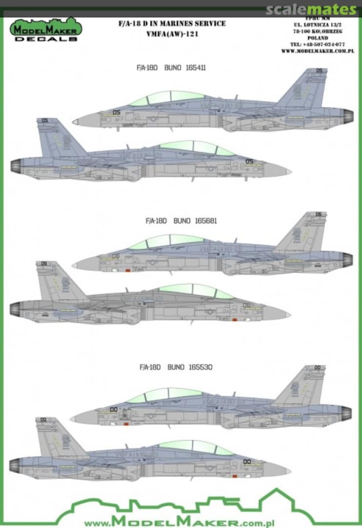 Boxart F/A-18D VMFA-121 Green Knights D72052 ModelMaker