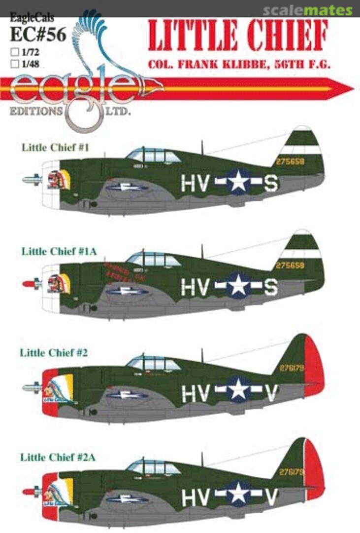 Boxart Frank Klibbe's Republic P-47D Thunderbolt Razorba EagleCals EC72-56 Eagle Editions