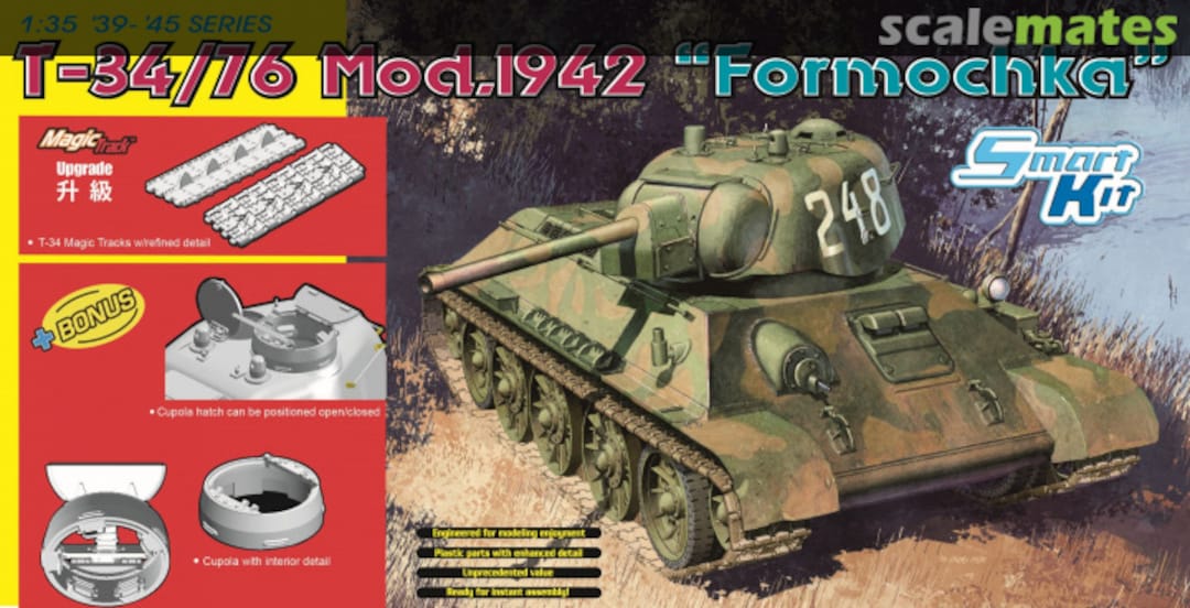 Boxart T-34/76 Mod.1942 "Formochka" 6401 Dragon