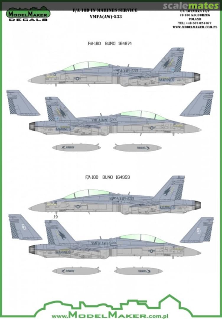 Boxart F/A-18D VMFA-533 Hawks D72053 ModelMaker