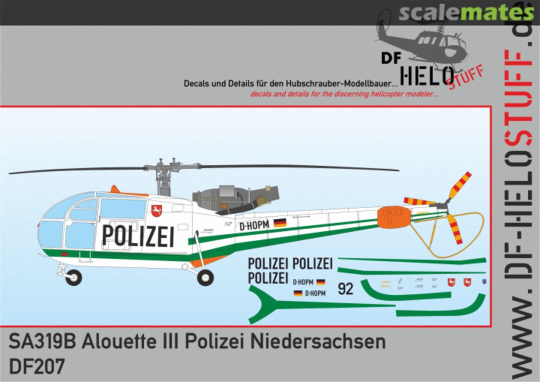 Boxart Alouette III "Polizei Niedersachsen" DF20772 DF HeloStuff