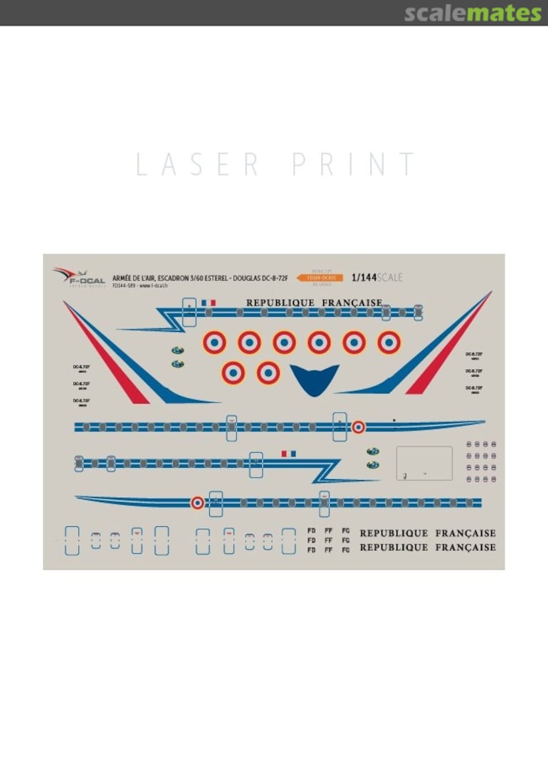 Boxart Douglas DC-8-72 Armée de l'Air FD144-589 F-DCAL