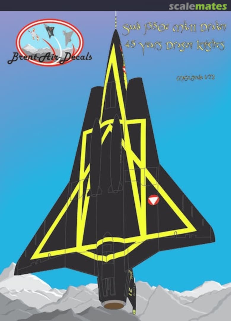 Boxart Saab 35 Draken "Dragon Knight" FJ 72004 Brent-Air-Decals