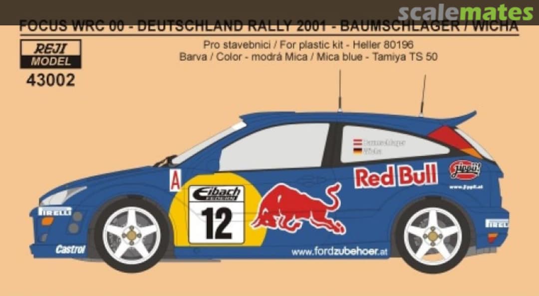 Boxart Ford Focus WRC 00 Rally Deutschland 2001 43002 REJI Model