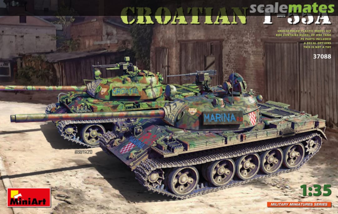 Boxart CROATIAN T-55A 37088 MiniArt