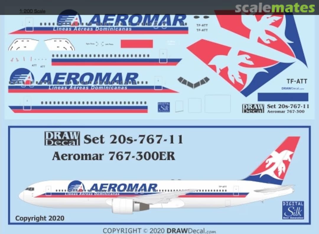 Boxart Aeromar 767-300ER 20-767-11 Draw Decal