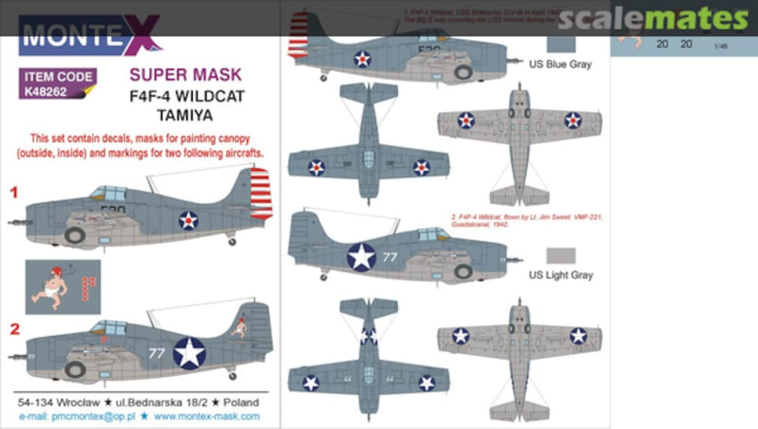 Boxart Grumman F4F-4 Wildcat K48262 Montex