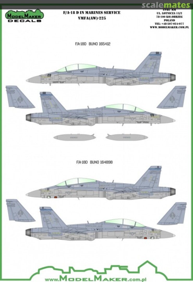 Boxart F/A-18D VMFA-225 Vikings D72054 ModelMaker