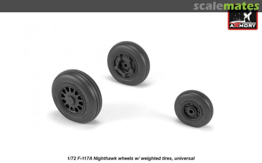 Boxart F-117A wheels w/ weighted tires AW72325 Armory