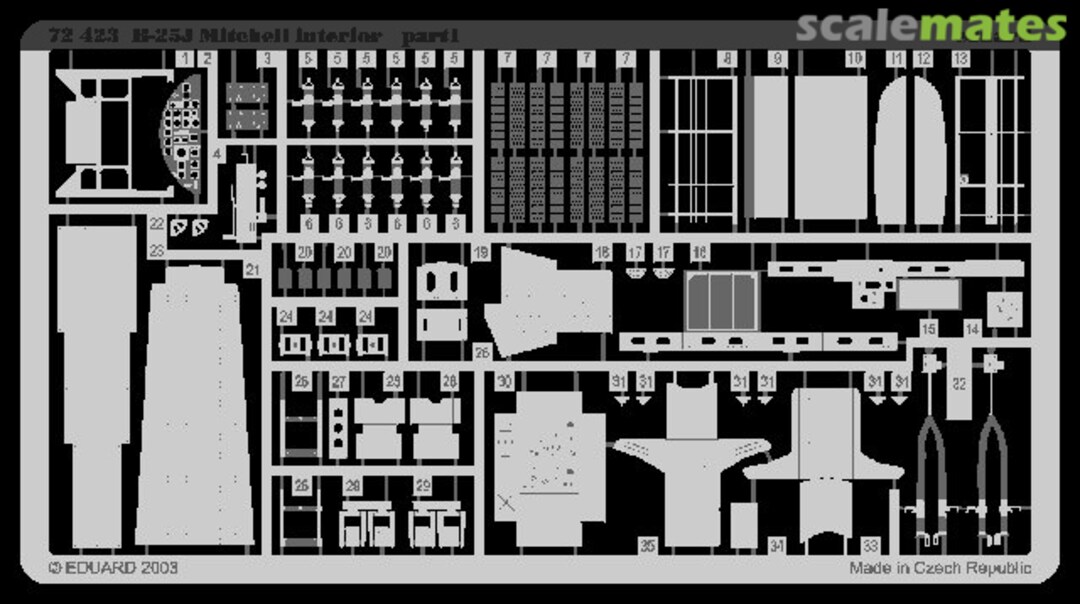 Boxart B-25J interior, part 1 72423 Eduard