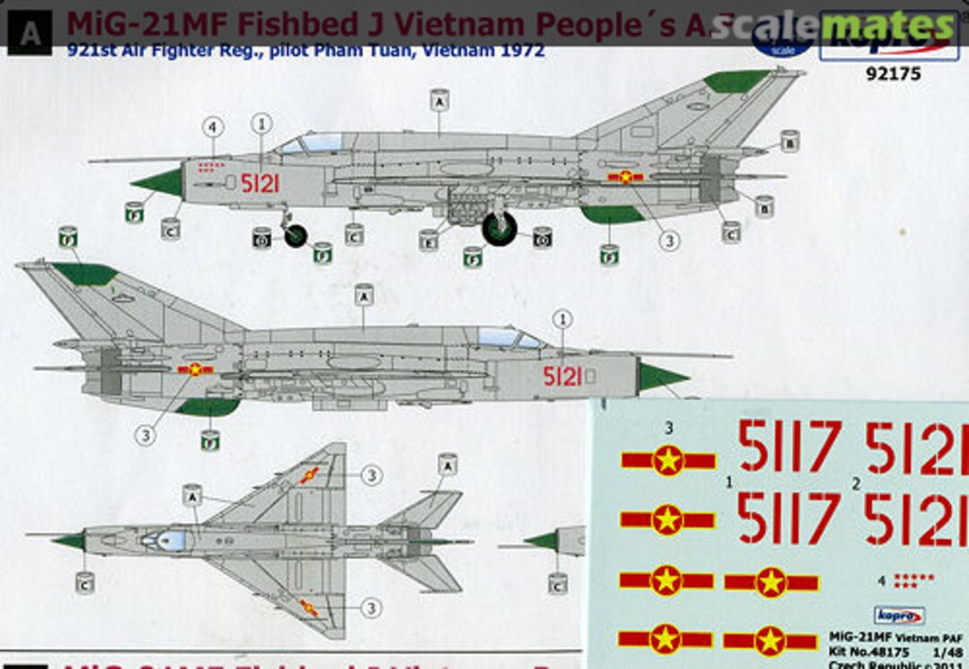 Boxart MiG-21MF Fishbed J 92175 Kopro