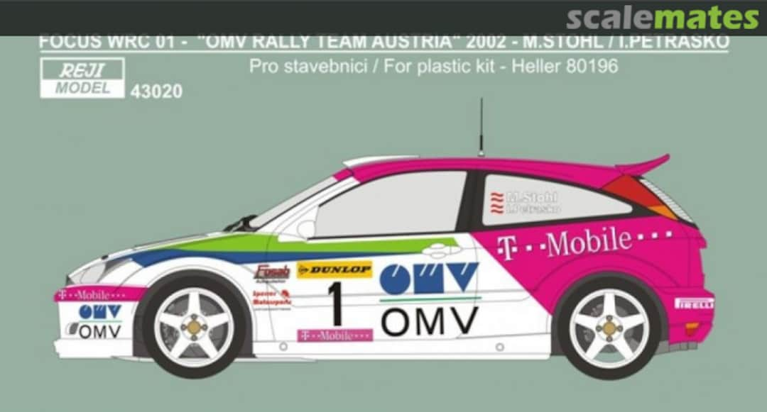 Boxart Ford Focus WRC 01 OMV Rally Team Austria 2002 43020 REJI Model