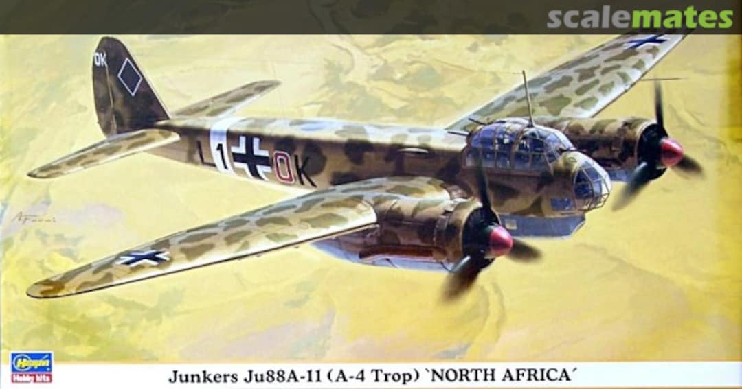 Boxart Junkers Ju88A-11 (A-4 Trop) `North Africa´ 00867 Hasegawa