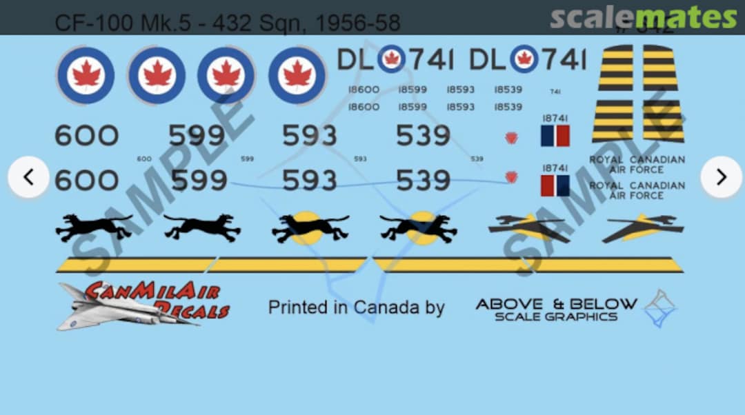 Boxart Avro CF-100 Canuck Mk.5-432 Sqn 642 CanMilAir