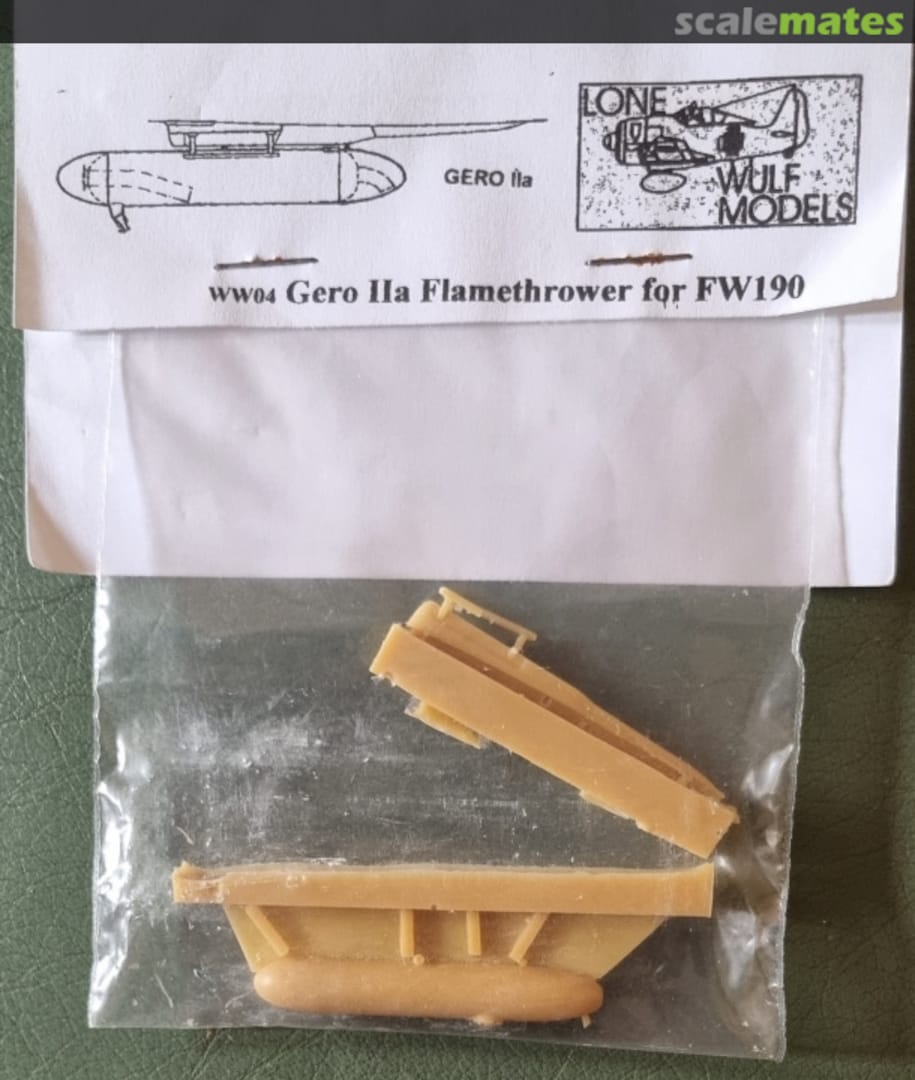 Boxart Gero IIa Flamethrower for FW 190 WW04 Lonewulf Models