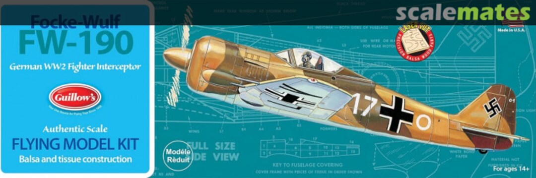 Boxart Focke-Wulf Fw-190 502LC Guillow's