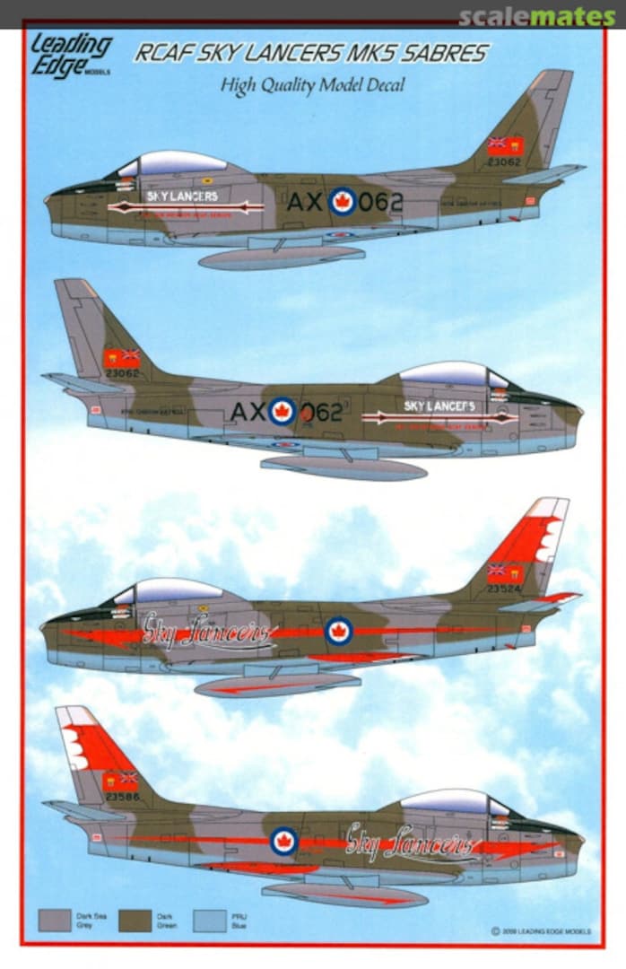 Boxart RCAF Sky Lancers Mk.5 Sabres 48.65 Leading Edge