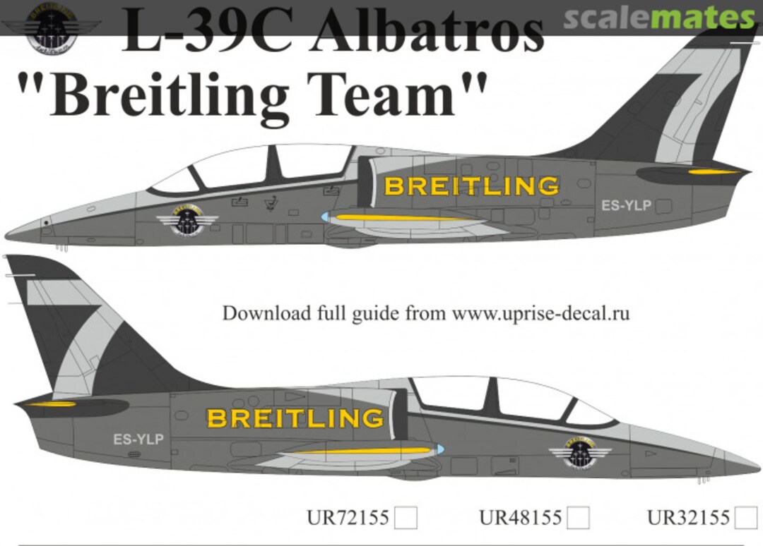 Boxart L-39C Albatros "Breitling Team" UR72155 UpRise Decal Serbia