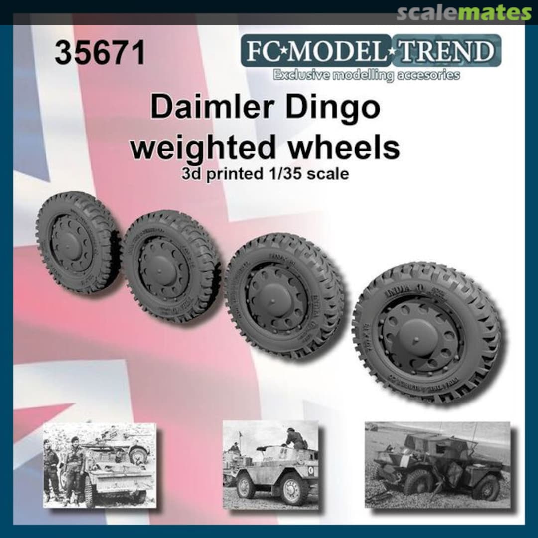 Boxart Daimler Dingo weighted wheels 35671 FC Model Trend