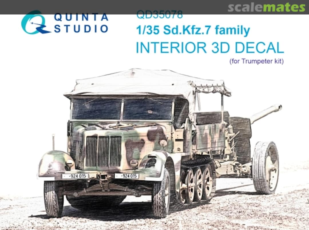 Boxart Sd.Kfz.7 Family interior 3D decals QD35078 Quinta Studio