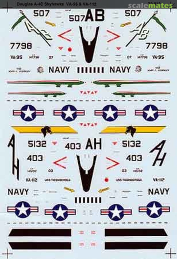 Boxart Douglas A-4C Skyhawks: VA-95 & VA-112 72-812 Microscale