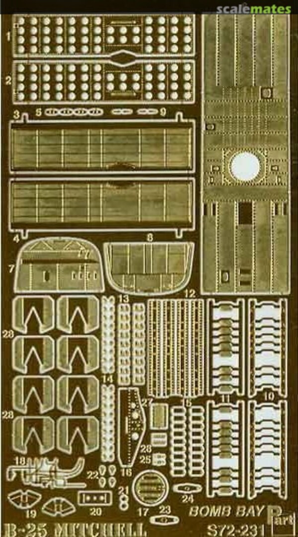 Boxart B-25 Mitchell bomb bay S72-231 Part