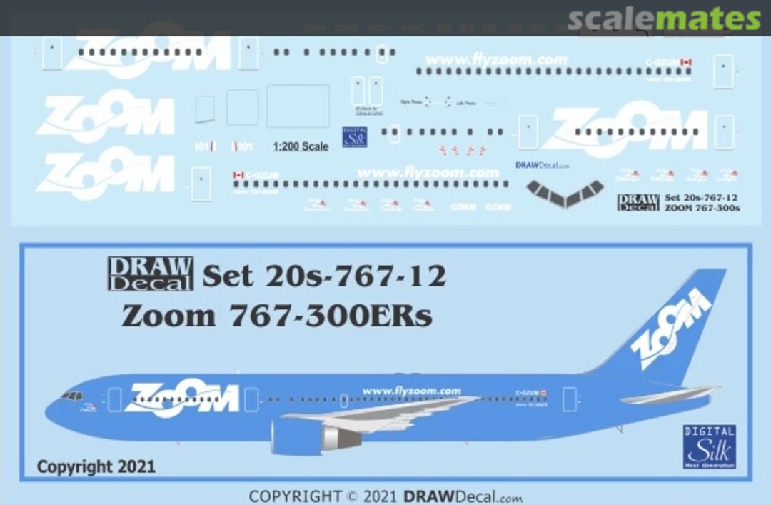 Boxart Zoom 767-300ERs 20-767-12 Draw Decal