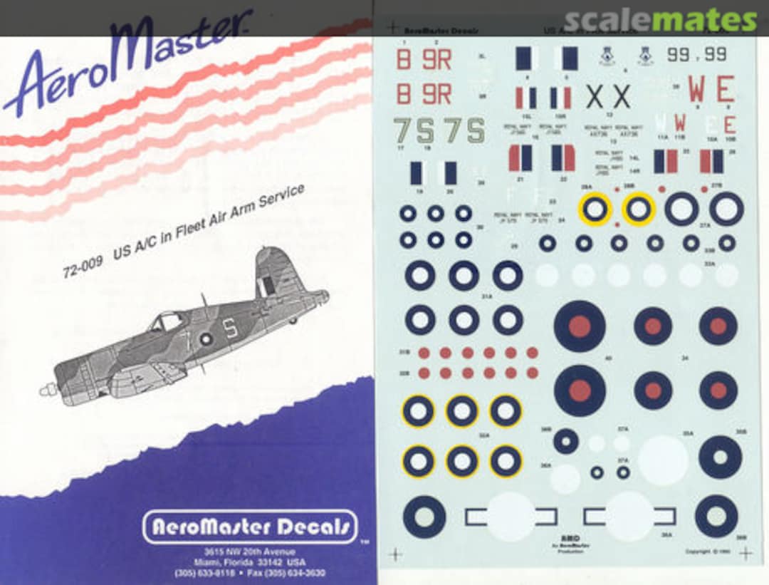 Boxart US A/C in Fleet Air Arm Service 72-009 AeroMaster