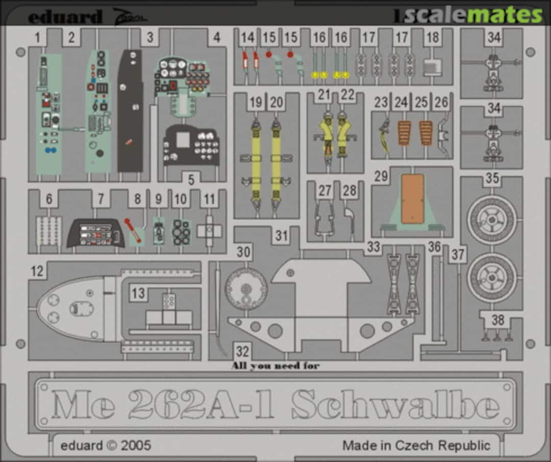 Boxart Color Me 262A-1 Schwalbe Detail Set 73277 Eduard