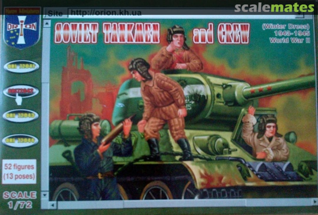 Boxart Soviet Tankmen and Crew (winter dress) ORI 72042 Orion/Haron