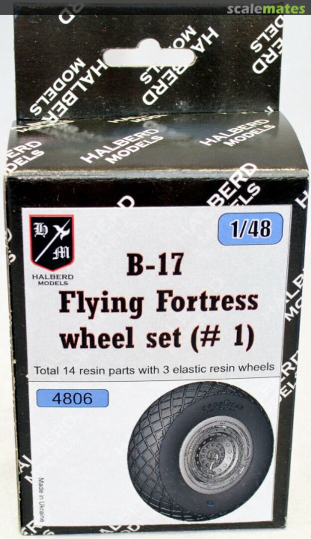 Boxart B-17 Flying Fortress Wheel set 4806 Halberd Models