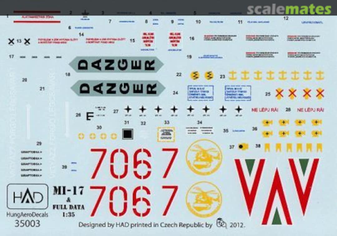 Contents Mi-17 Hip ungarische Luftwaffe 35003 HungAeroDecals