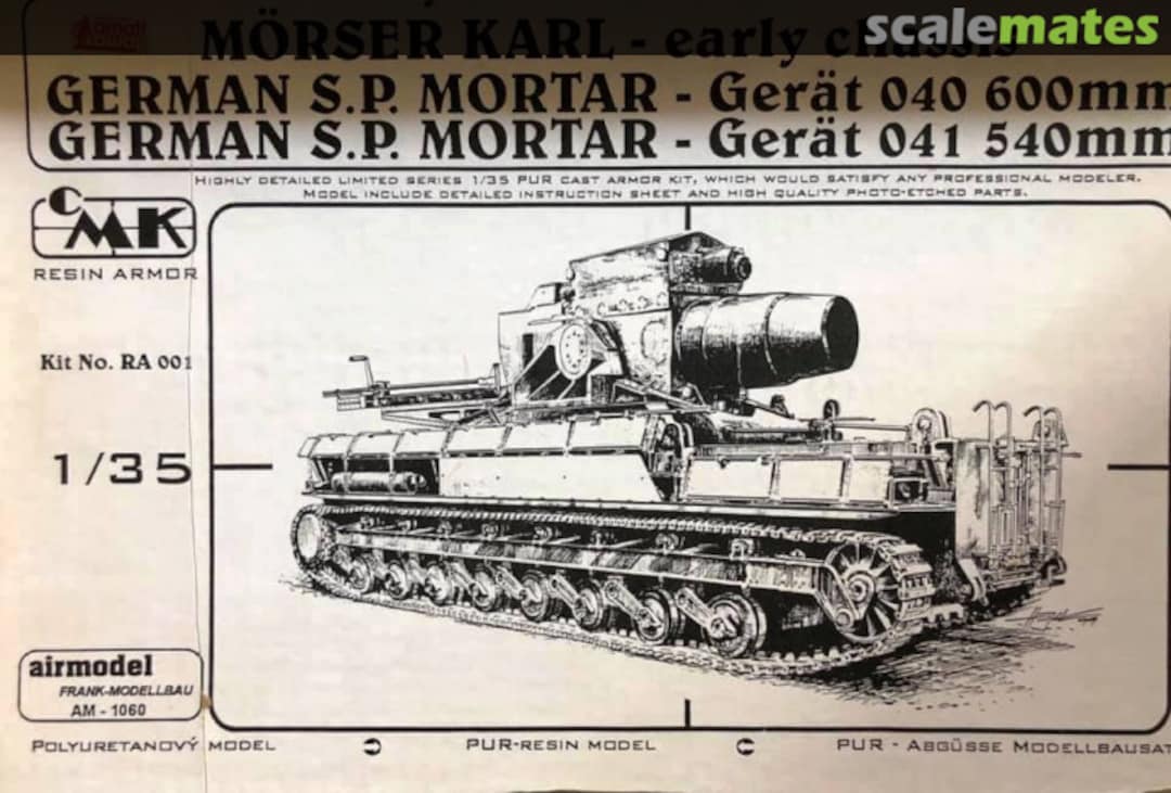 Boxart Mörser Karl 040/041 (early chassis) RA001 Resin Armor