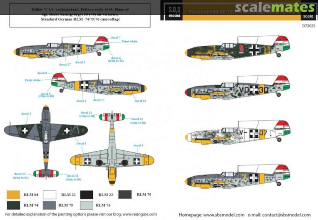 Boxart Messerschmitt Bf-109F D72025 SBS Model